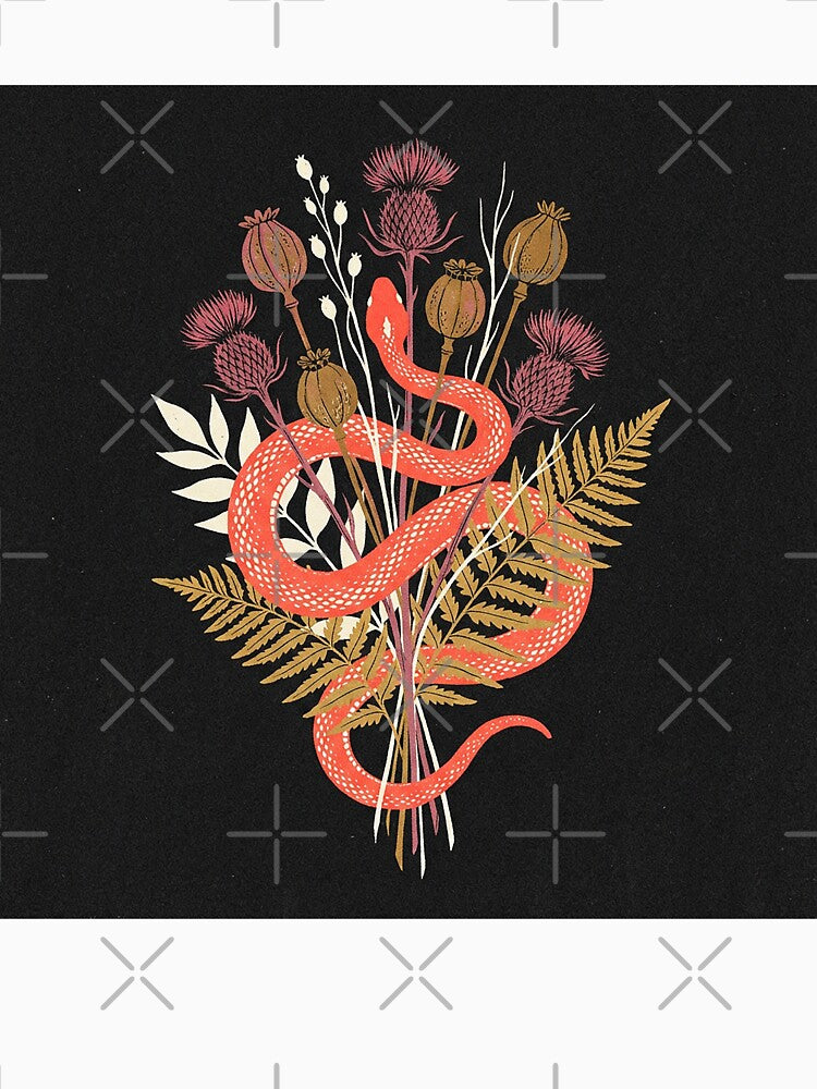 Mystical Red Snake & Dried Thistle Bouquet by zzz888
