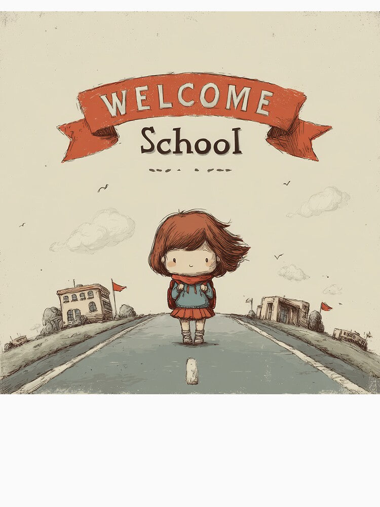 Welcome to School – Cute Back to School Illustration by PhotoRK