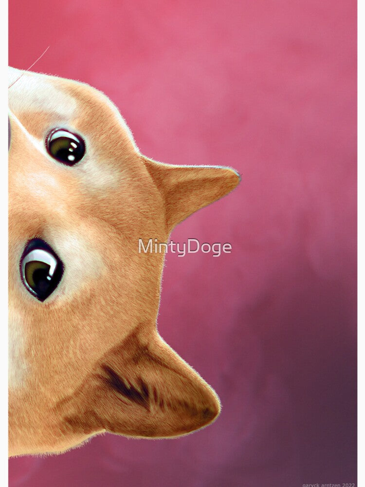 Peekaboo Doge - Magenta by MintyDoge