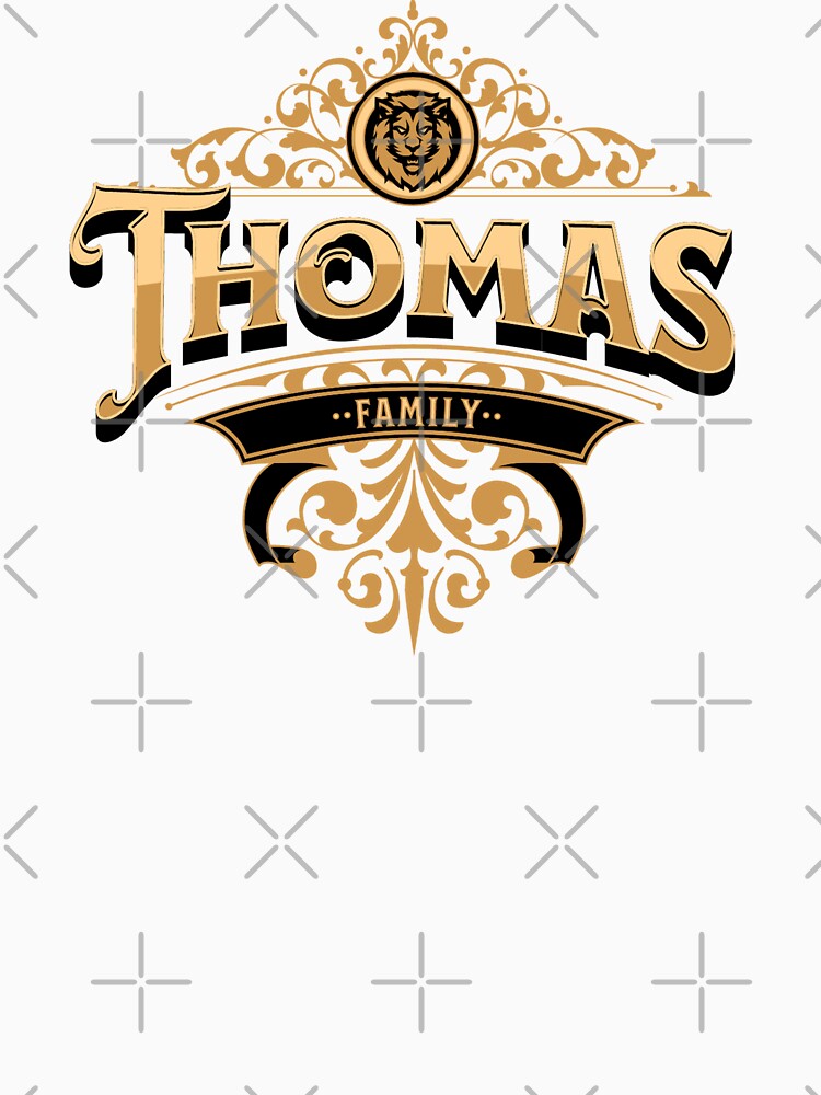 Cool Vintage Thomas Family Crest - Team Thomas by CattlettArt