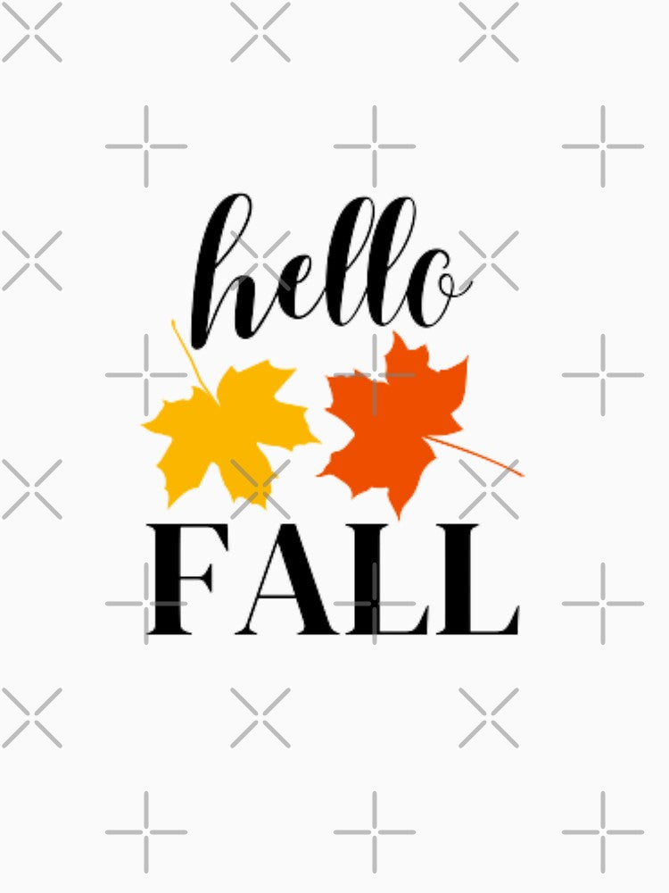 Hello Fall with Leaves by ChristinesCo