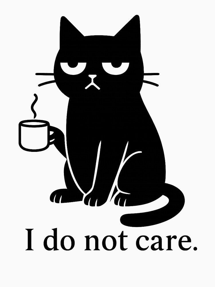 I Do Not Care – Chill Cat Coffee Mood Design by haitrieuic96