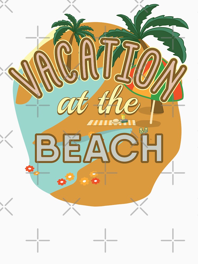 Vacation at the beach in summer with text by Innet