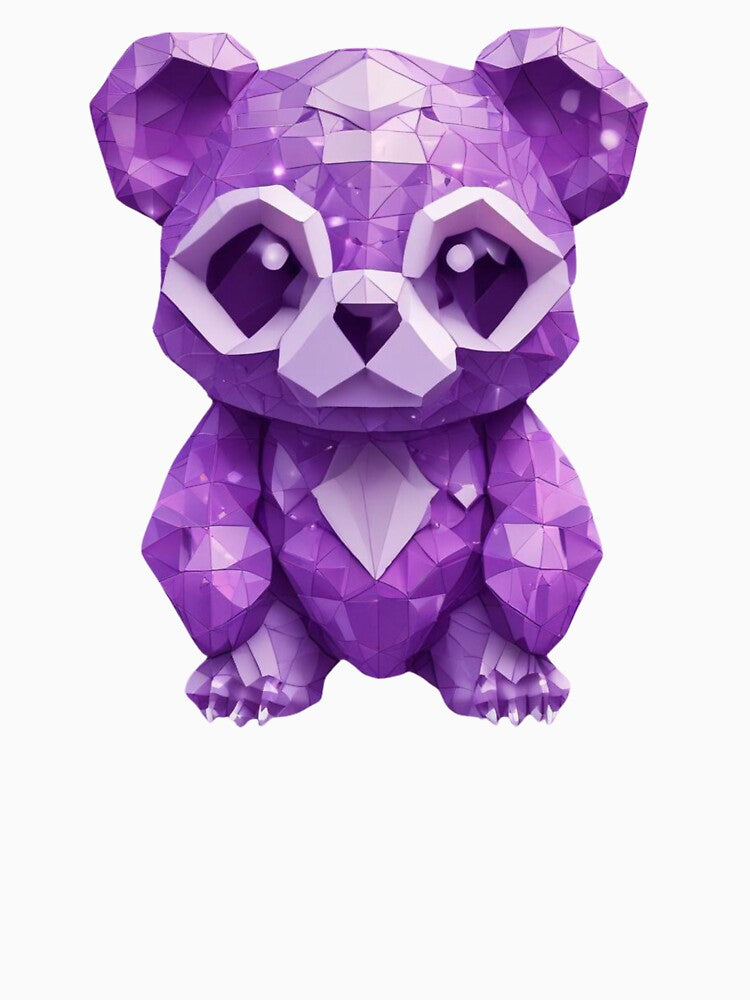 Cute Purple Geometric Panda by pUNKnown
