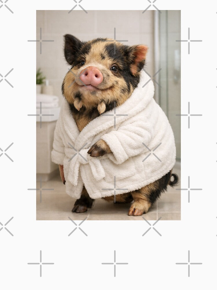 Cozy Bathrobe Kunekune Pig by Sillytoe