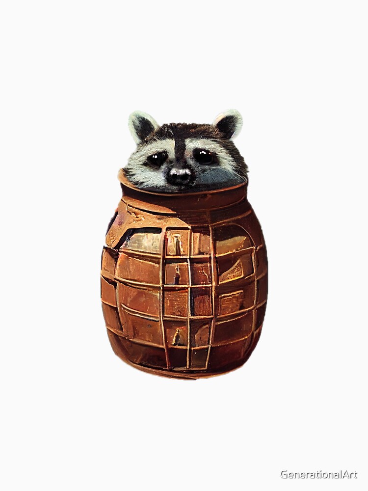 Raccoonade - Cute Raccoon, Pull the Pin on Cuteness! by GenerationalArt