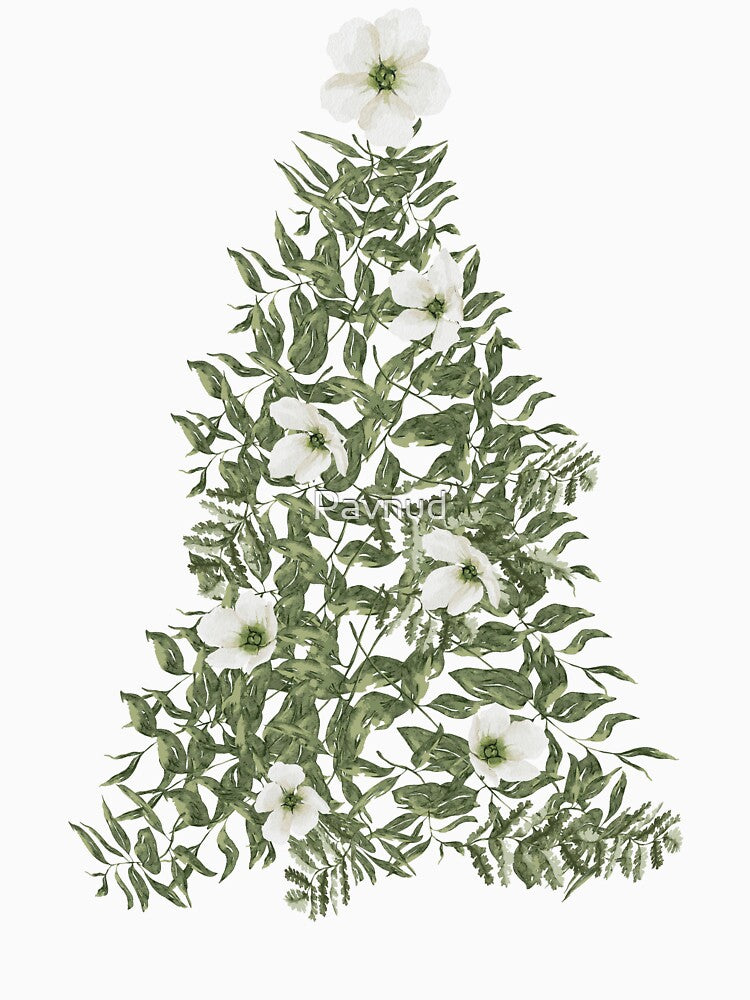 Floral Christmas Tree by Pavnud