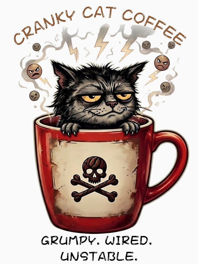 Cranky Coffee Cat Caffeine Punch by masakiworks