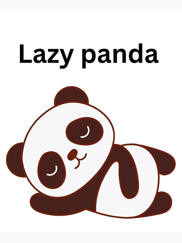 Lazy panda Relaxing cute panda cartoon by Saira Rizwan