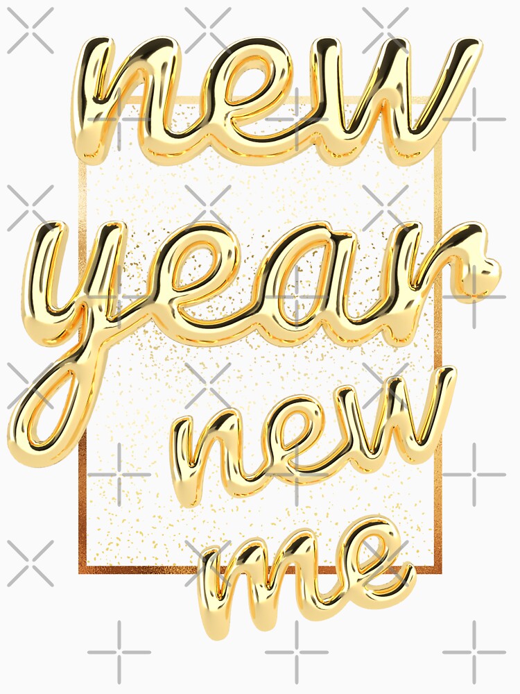 New Year - New Me. Happy New Year | Golden lettering, New Year's Eve and New Year's Day. A new me. New us. by Erry-ewell