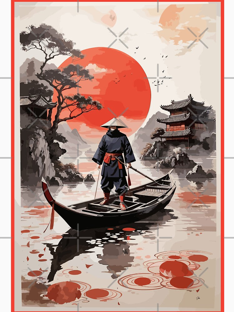 samurai in canoe by Lion-ZG21
