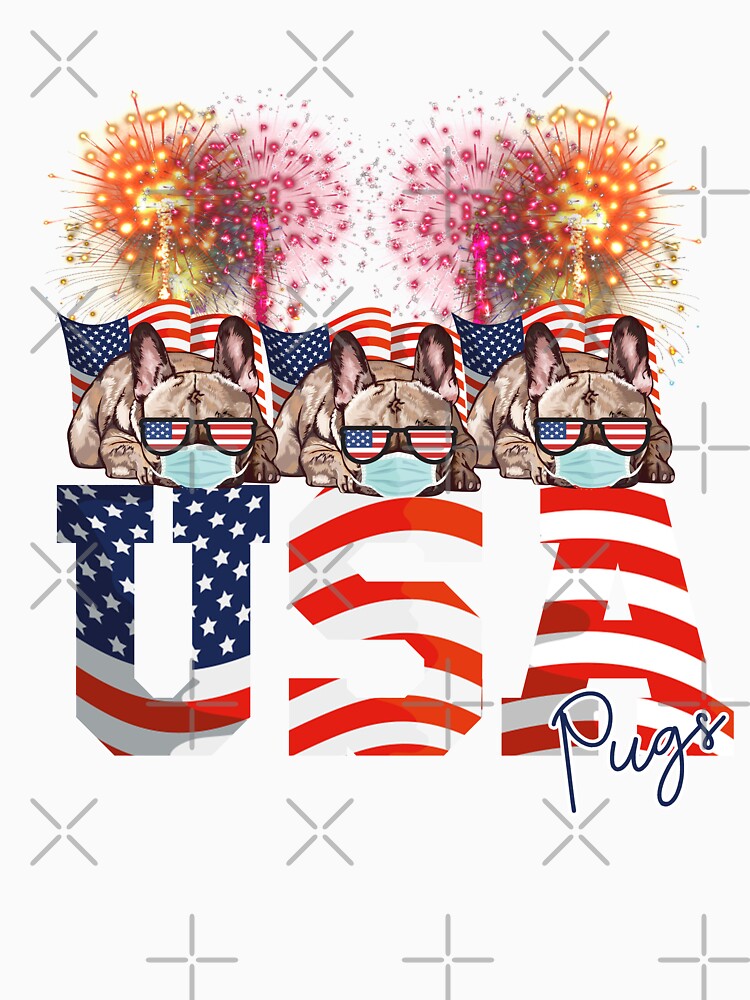 Pug Dog Independence Day - 4th July by YouHappyMyHappy