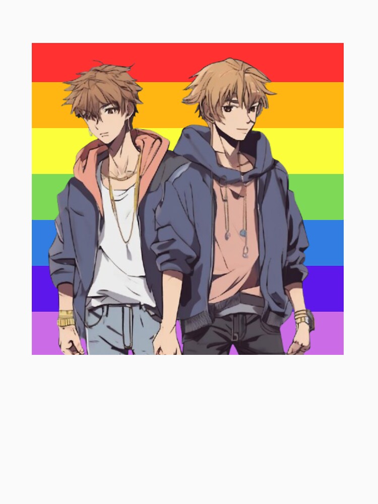 Anime Boys LGBT Pride Illustration – Rainbow Aesthetic by MarkLines