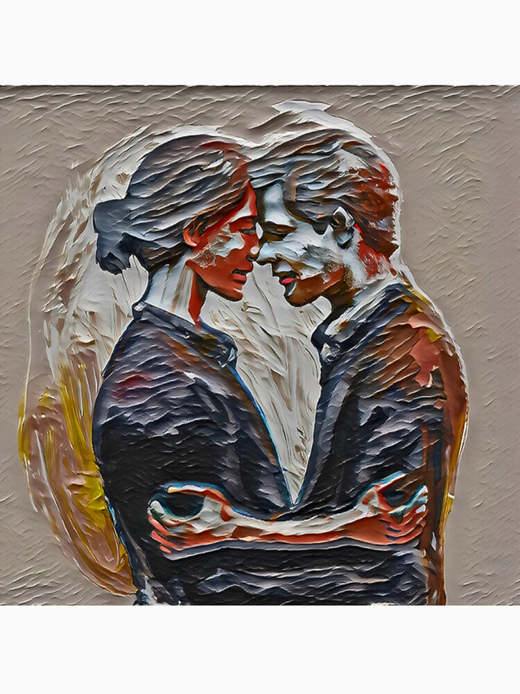 Digital painting of a loving couple. A man and a woman in love bonding by arun2503