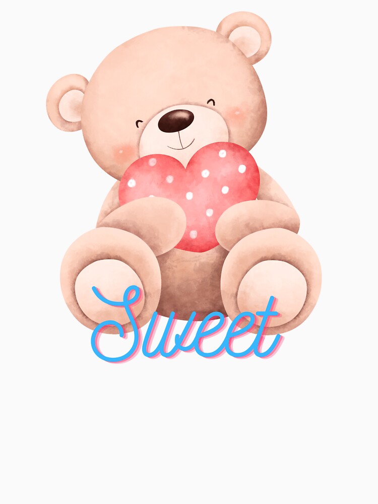 Sweet Teddy Bear with Heart by BoomBoomBaby