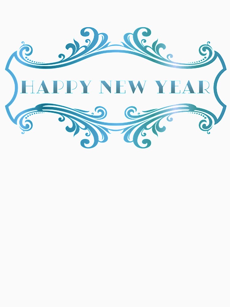 Happy New Year! Sky Blue by Wannabe Art