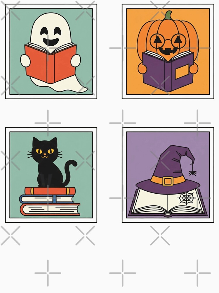 Funny Spooky Book Club: Halloween Reading Icons by Tw1nsAIArt