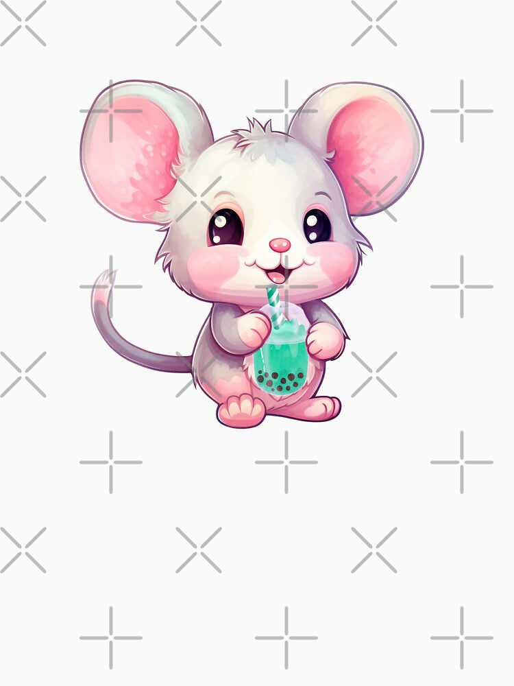 Cute Mouse Drinking Bubble Tea by TheAnimalZ00