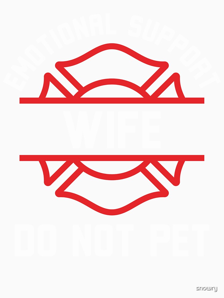Emotional Support Wife do not pet Funny logo by snowry