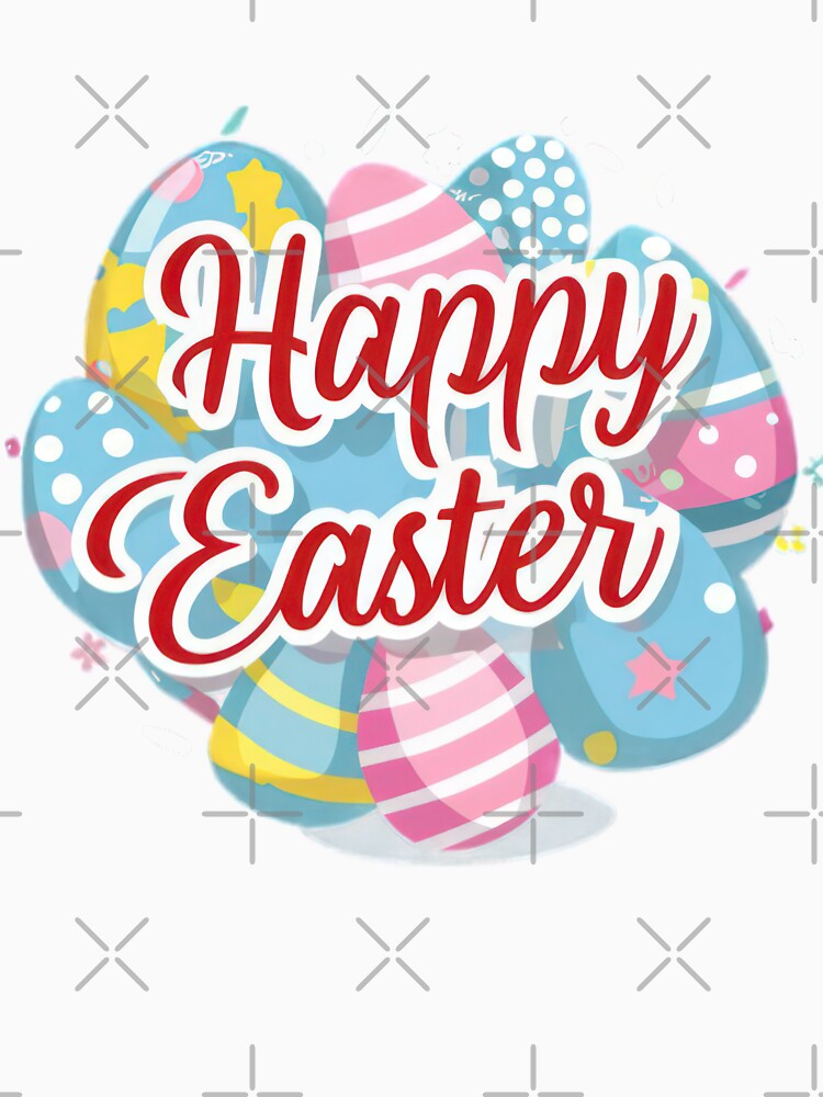 happy easter day colorful eggs  inscription by Expressions-Sel