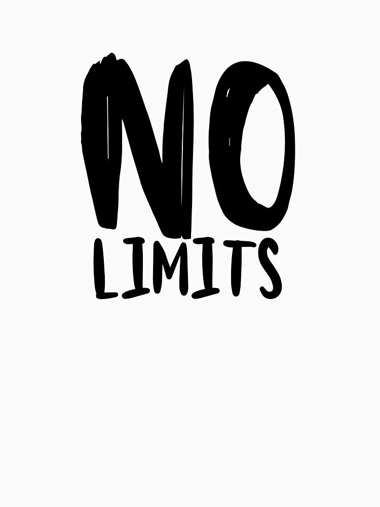 no limits, no limits t-shirt, no limits sticker by jakarshop