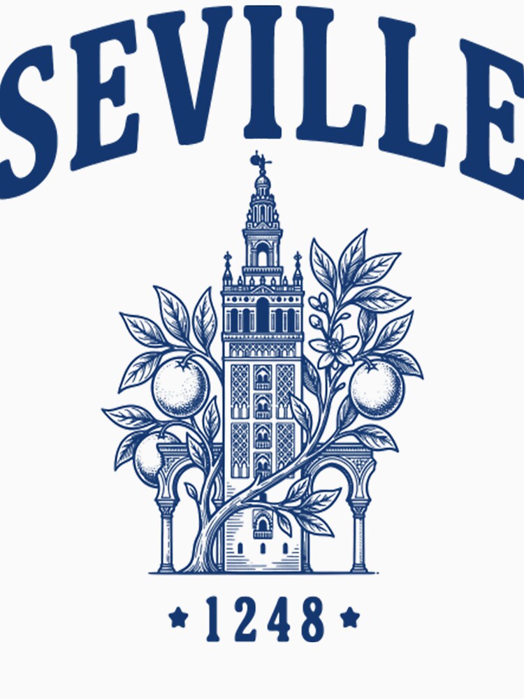 Seville Spain Vintage Giralda Tower & Orange Blossom Heritage by Anomaneal