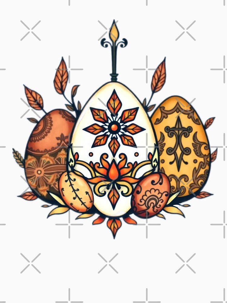 easter eggs colorful vintage tatto floral,Happy Easter,Easter Day,easter illustration by Expressions-Sel