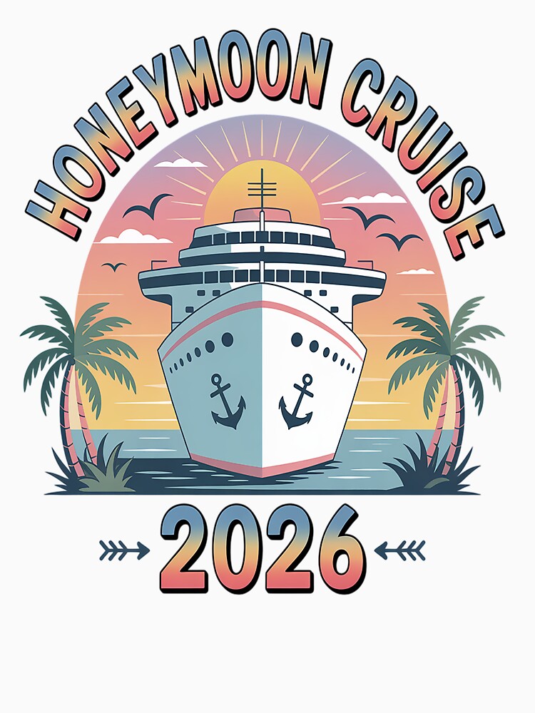 Honeymoon Cruise Just Married 2026 Couples Matching by BlassmausArt