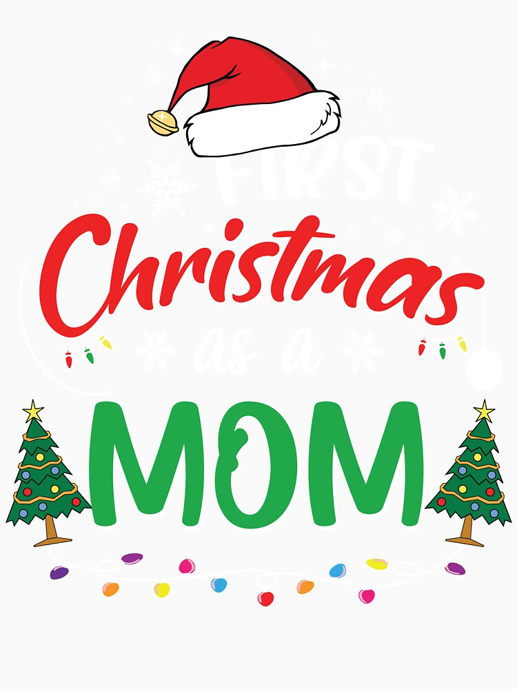 First Christmas As A Mom Funny 1st Christmas Gifts for New Mom Mommy Moms by clothesy7