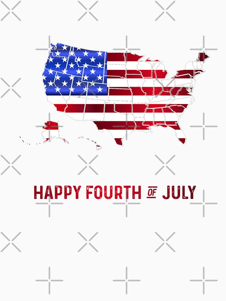 Happy Fourth Of July Independence Day on black background by UncleStuScience