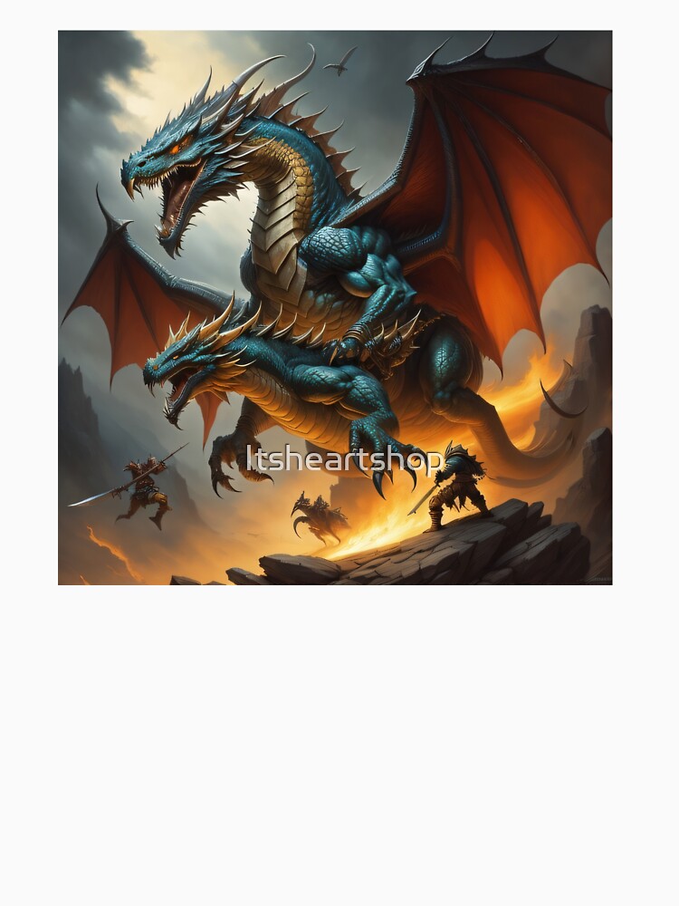 Dragon Riding A Dragon by Itsheartshop