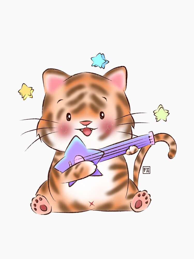 Cute tiger | tiger lover - tiger star guitar by FennyWijayaMomo
