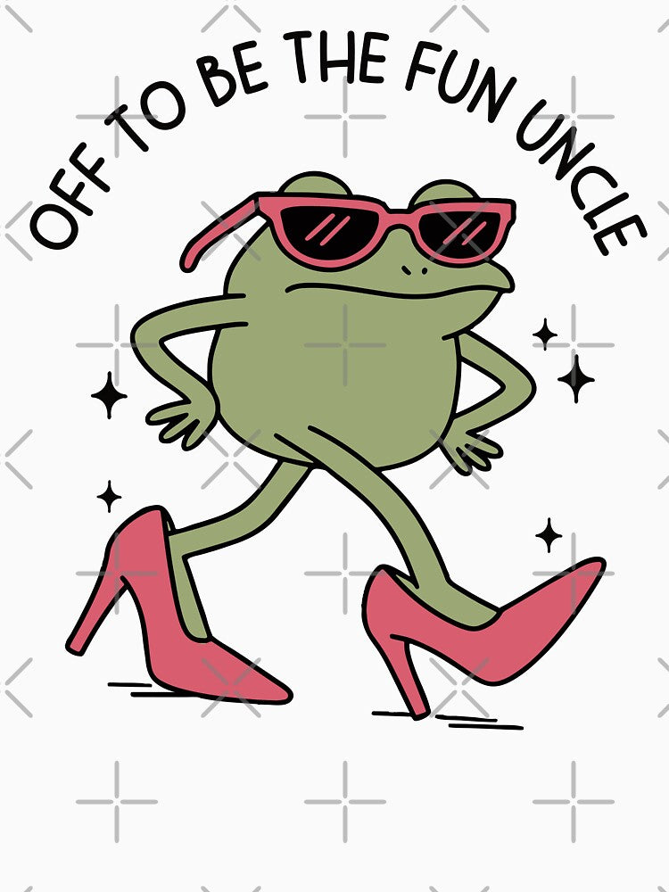 Off to Be the Fun Uncle Pregnancy Reveal for Sister Funny Frog Future Uncle Baby Announcement Gift by gunaone-design
