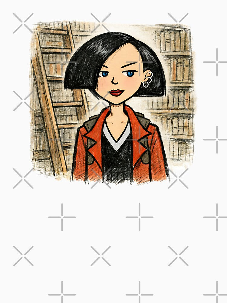 JANE LANE ON LIBRARY LADDER by LIS AND MELIVERSO