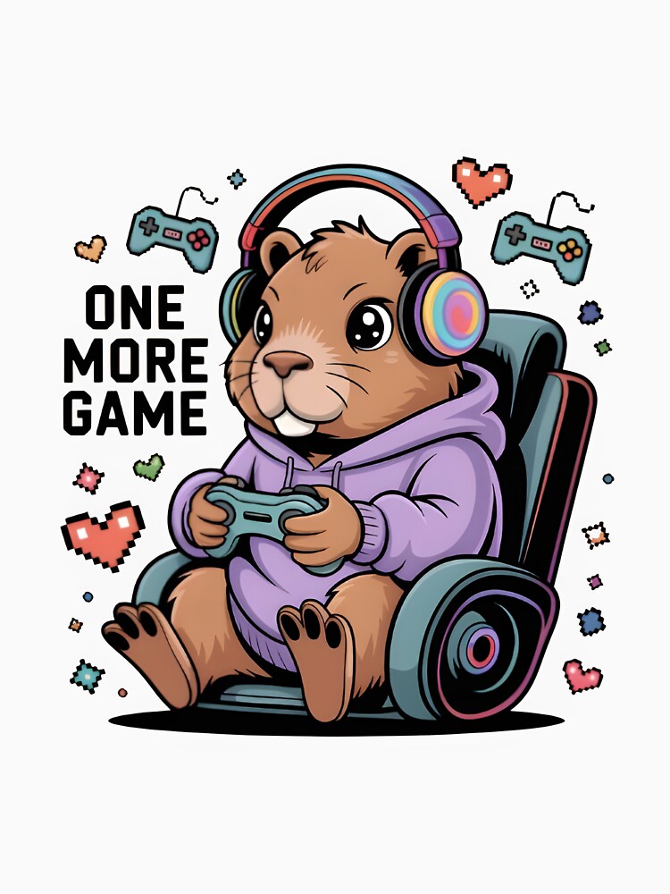 CAPYBARA GAMER - ONE MORE GAME by KISHNAY-FASHION