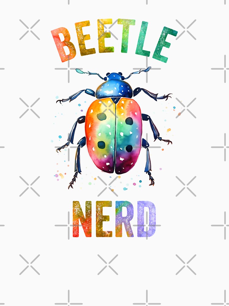Beetle Nerd Colorful Watercolor Beetle by Zurickdesigns