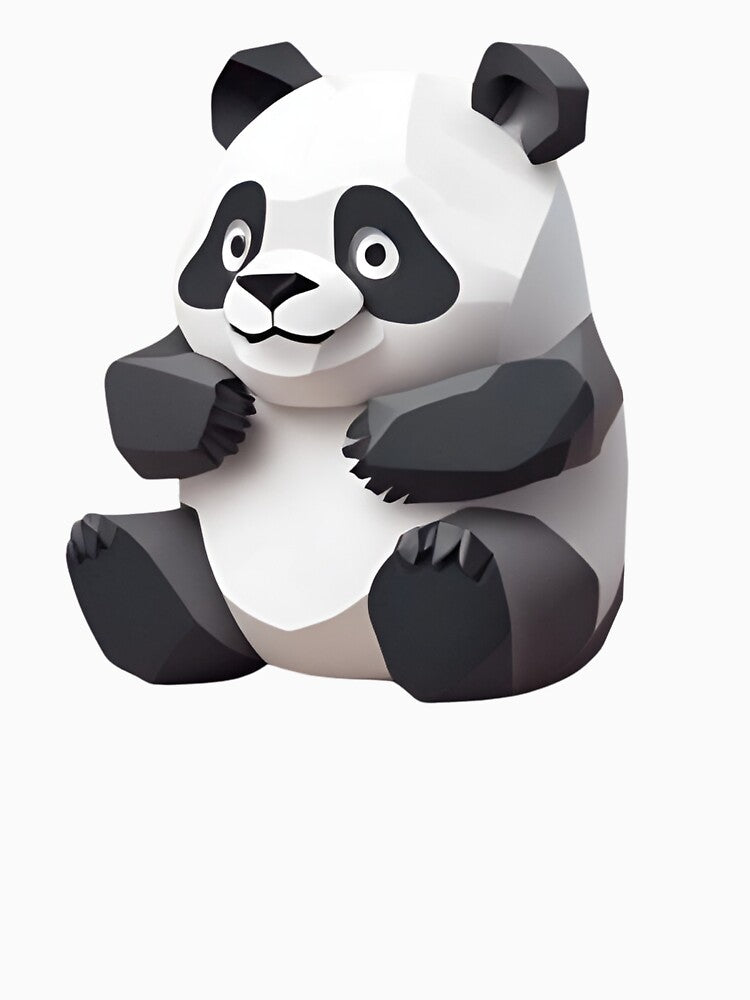 Cute Geometric Panda Art by pUNKnown