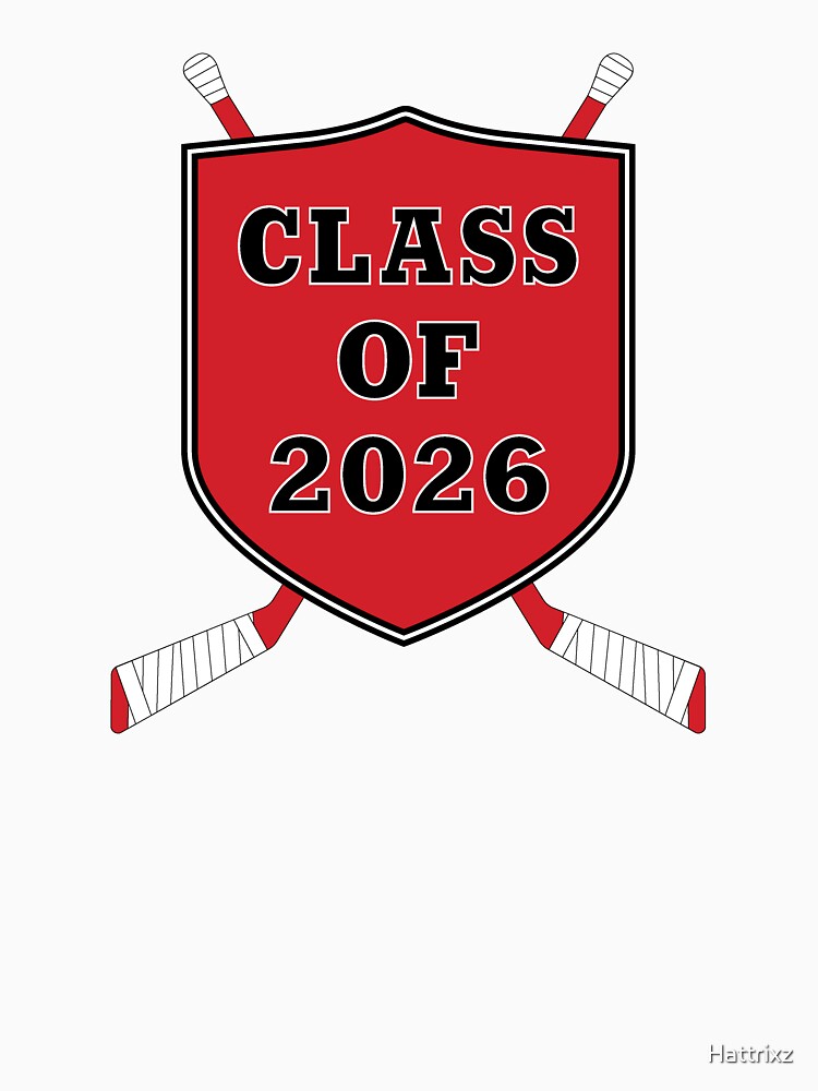 Class of 2026 in Carolina Hurricane colors - Black/Red. by Hattrixz