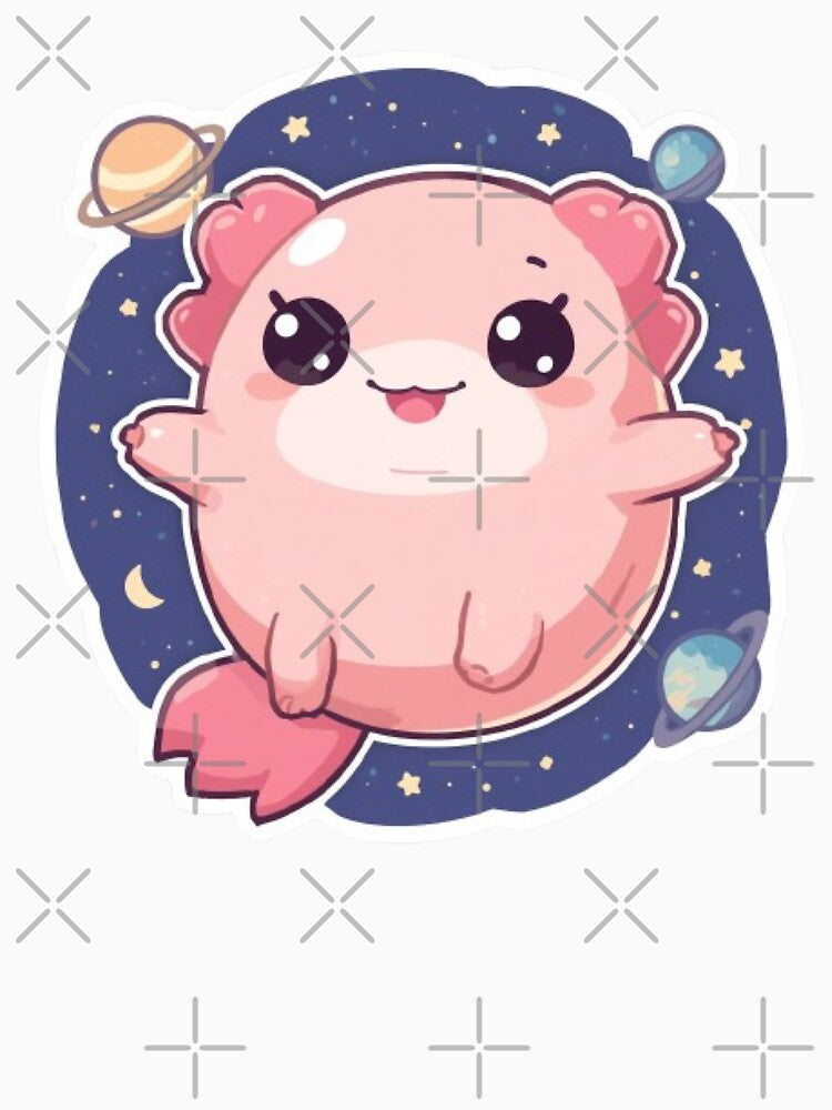 Kawaii Space Axolotl Sticker | Adorable Cosmic Galaxy Salamander by Stylestickers55