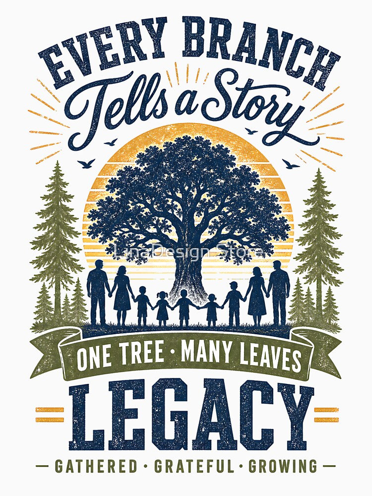 Every Branch Tells a Story Family Legacy Tree Vintage Design by LinaDesign Store