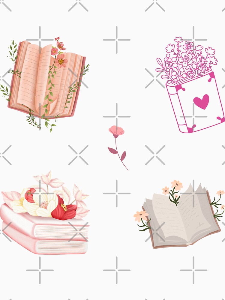 Book with flowers - Pink Edition Bookish Pack by Neadoodles