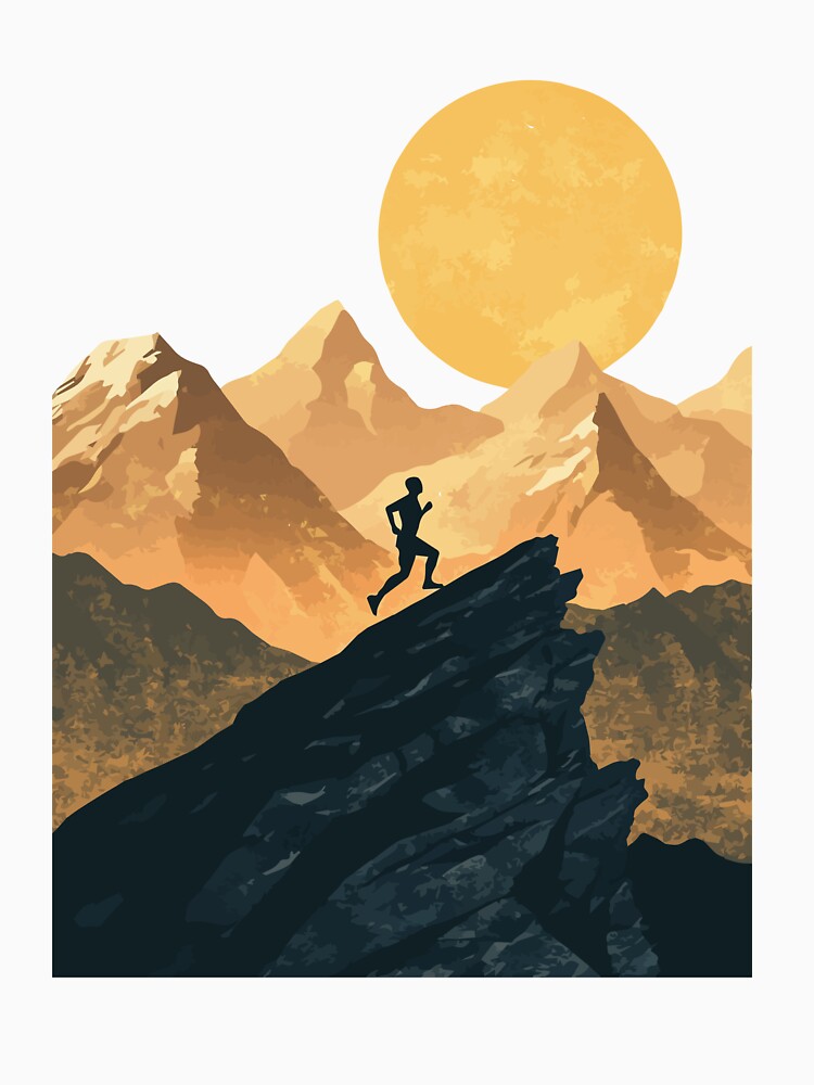 Trail Runner Ridge Badge – Vintage Mountain Adventure by TheLongRun