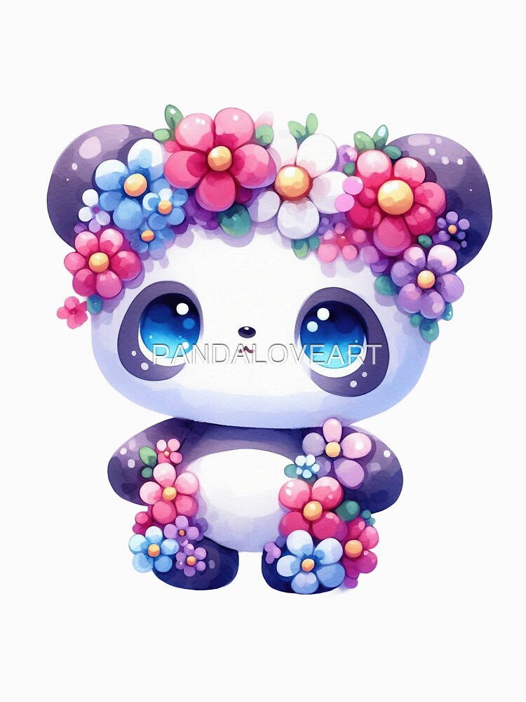 Flower Panda 4 by PANDALOVEART