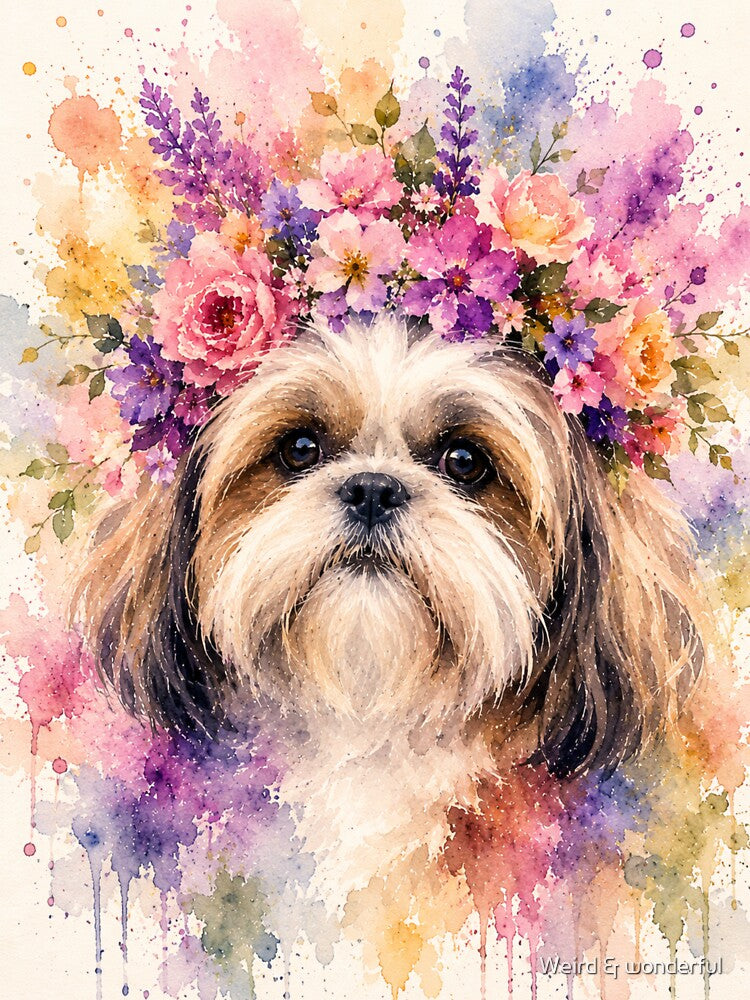 Floral Shih Tzu by Weird & wonderful