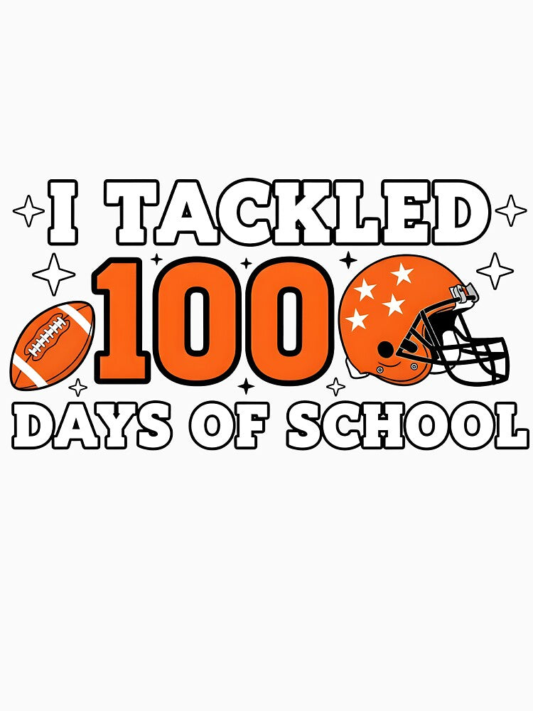 I Tackled 100 Days Of School Football Boys by KroghDs