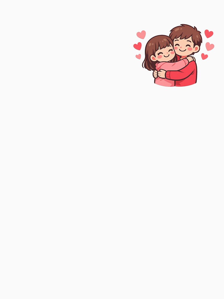 Cute Couple Hug Love Illustration by 1heone