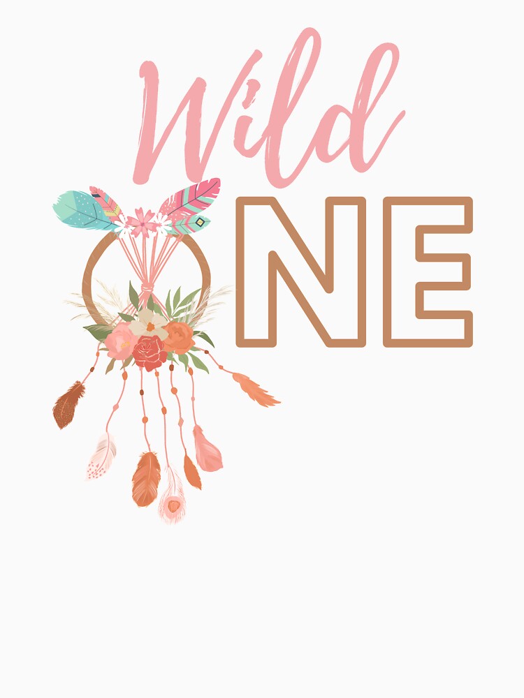 Trendy cute Dreamcatcher boho flowers wild one baby girl by Babee-24