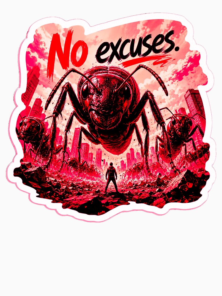 No excuses pink by edrawin.art