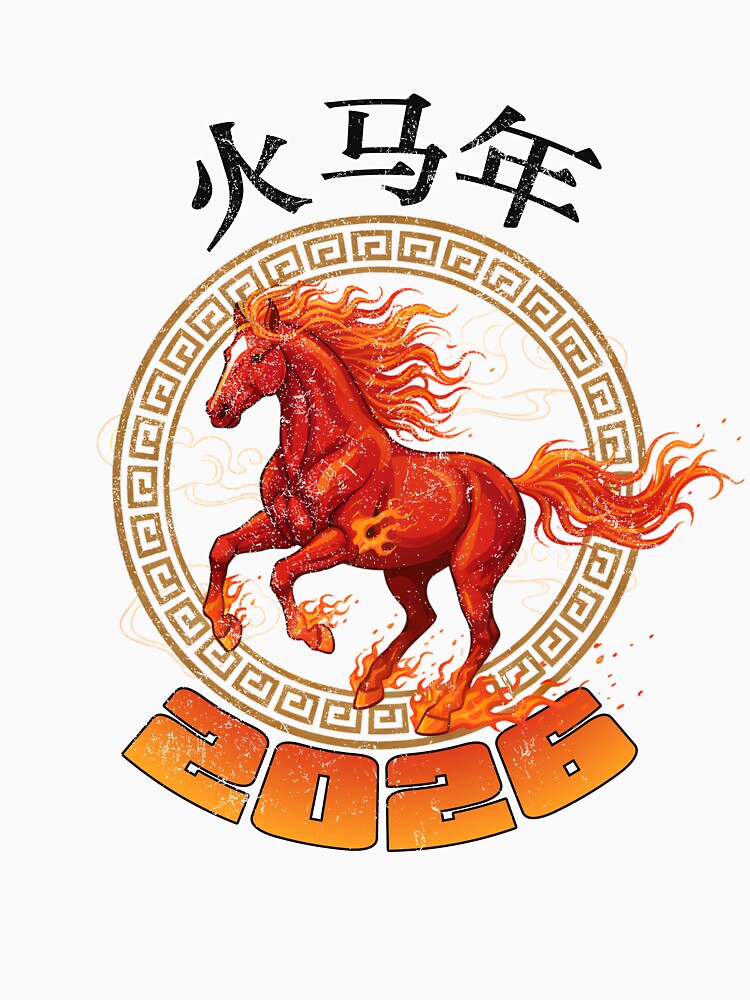 2026 Year of the Fire Horse Chinese Zodiac. by Mr Lee