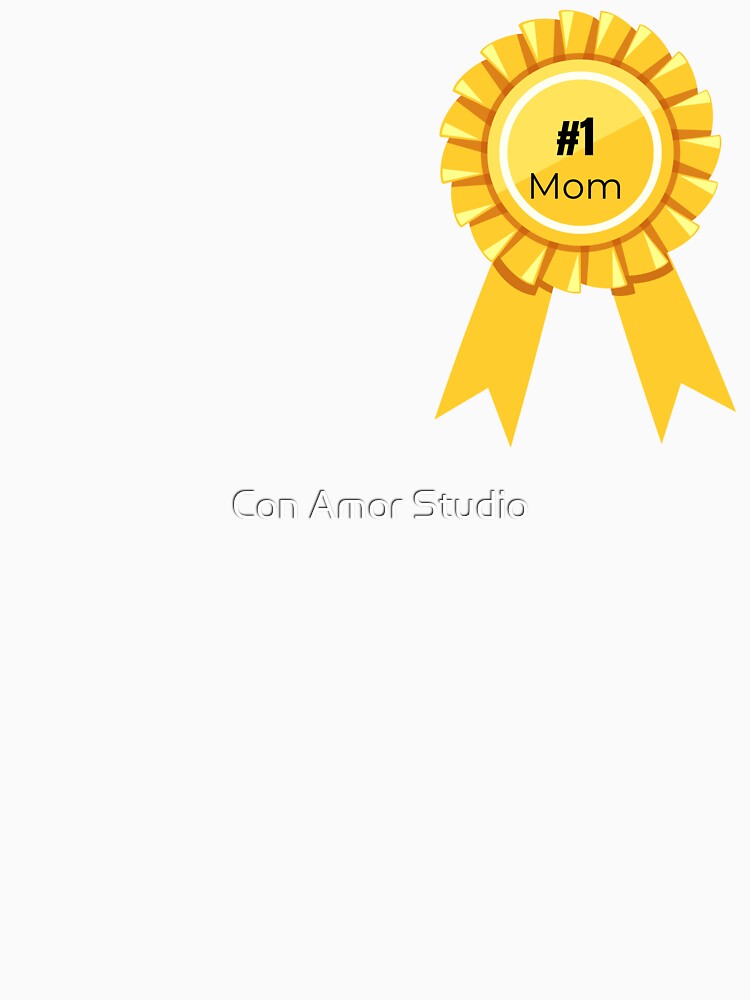 #1 Mom – Best Mom Ever Award Badge Mother’s Day Gift Retro Vintage Design by Con Amor Studio